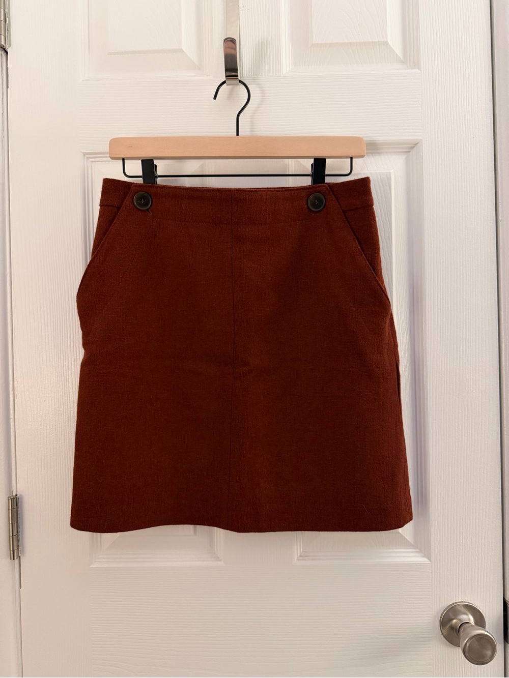 Cynthia Rowley Rust Brown Wool Lined Pencil Skirt 4